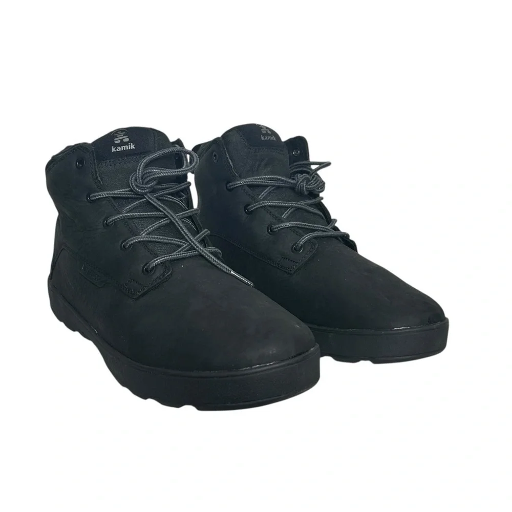 Kamik Men’s Spencer Mid DriDefense Waterproof Black Winter Boots Size 10